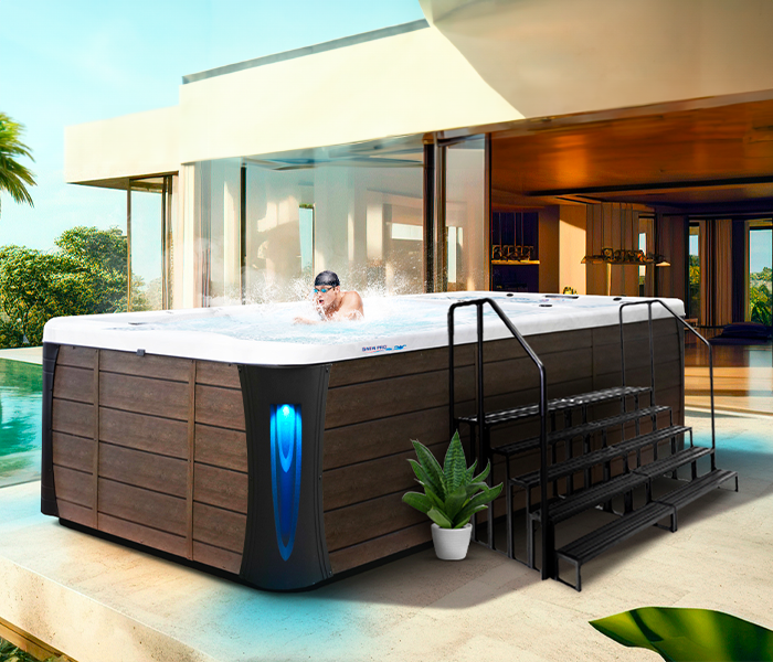 Calspas hot tub being used in a family setting - Decatur
